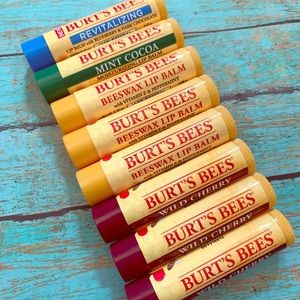 8 Burt’s Bees lip balms 1 HTF Blueberry Chocolate
